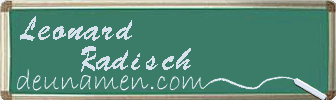 Leonard Radisch Visitenkarte